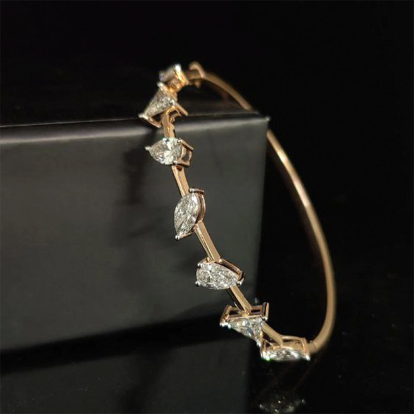 Marquise, Pear & Triangle Shape Lab Grown Diamond Bracelet