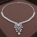 9.4 CT Round Shape Lab Grown Diamond Engagement Necklace