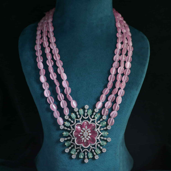 Glamorous Onex Beads Long Set Lab Created Diamond Necklace 