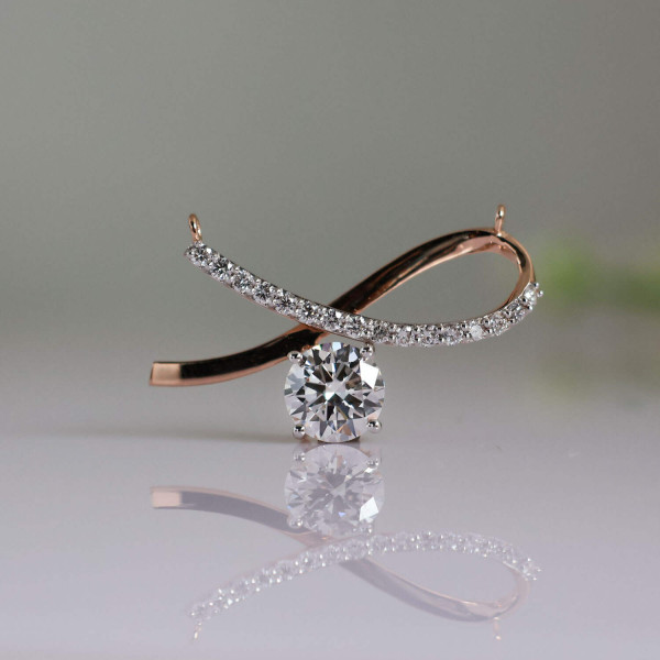 Round Brilliant Cut Lab Grown Shining Infinity Diamond Pendant 