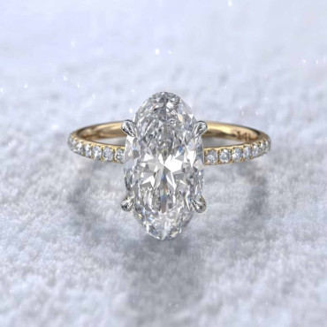 Oval Shape Lab Grown Diamond Engagement Ring