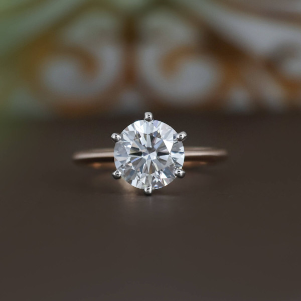 1.5 Carat Round Cut Lab Grown Diamond Engagement Ring