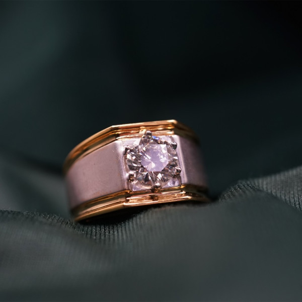 Men's Engagement Ring With Lab Grown Diamond