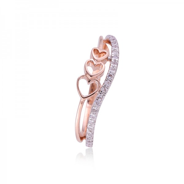 Heart Shape Gold Lab Grown Diamond Ladies Ring for Your Love