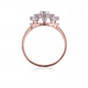 3D CVD Diamond Ladies Gold Ring